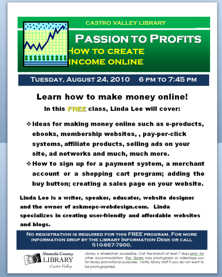 Passion to Profits-How to make money online